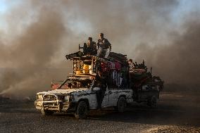 Palestinians Fleeing from The North of The Gaza Strip