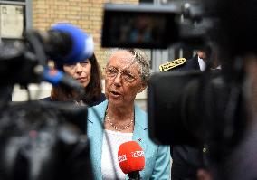 Elisabeth Borne Visit Elementary School - Paris