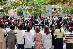 Elisabeth Borne Visit Elementary School - Paris