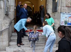 Elisabeth Borne Visit Elementary School - Paris