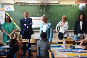 Elisabeth Borne Visit Elementary School - Paris