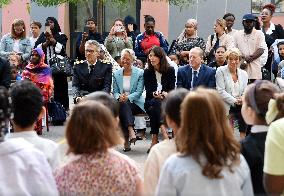 Elisabeth Borne Visit Elementary School - Paris