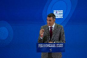 Pedro Sanchez Presents Climate Pact Proposal - Madrid