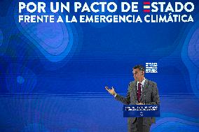 Pedro Sanchez Presents Climate Pact Proposal - Madrid