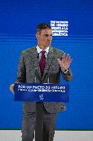 Pedro Sanchez Presents Climate Pact Proposal - Madrid