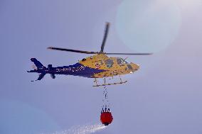 A New Fire Affects The Monte Coronado Area In Malaga - Spain