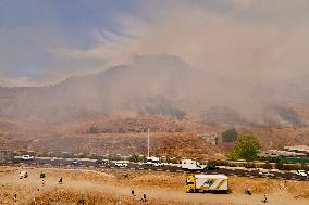 A New Fire Affects The Monte Coronado Area In Malaga - Spain