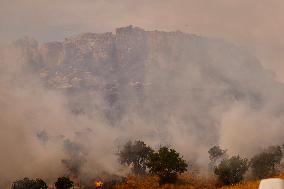 A New Fire Affects The Monte Coronado Area In Malaga - Spain