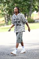 French Football Squad Arriving At Training Camp - Clairefontaine