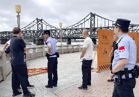 Tightened security in Chinese border city Dandong