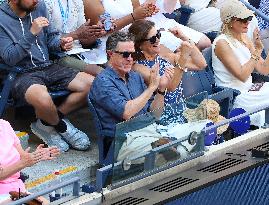 Stephen Colbert With Wife In The Stands