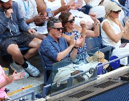 Stephen Colbert With Wife In The Stands
