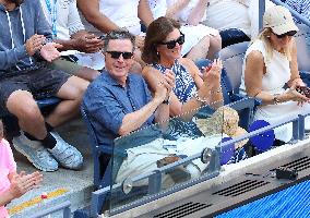 Stephen Colbert With Wife In The Stands