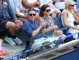 Stephen Colbert With Wife In The Stands