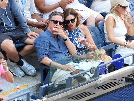 Stephen Colbert With Wife In The Stands