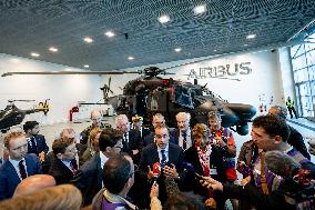 Sebastien Lecornu Visits The Airbus Helicopters Factory - Marignane