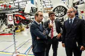 Sebastien Lecornu Visits The Airbus Helicopters Factory - Marignane