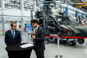 Sebastien Lecornu Visits The Airbus Helicopters Factory - Marignane