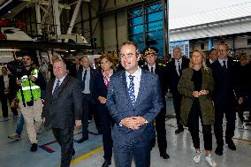 Sebastien Lecornu Visits The Airbus Helicopters Factory - Marignane