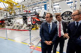 Sebastien Lecornu Visits The Airbus Helicopters Factory - Marignane