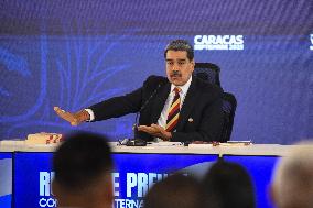President Maduro Addresses A Press Conference - Caracas