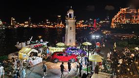 North Bund urban Beach Carnival Night Market in Shanghai