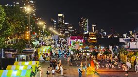 North Bund urban Beach Carnival Night Market in Shanghai