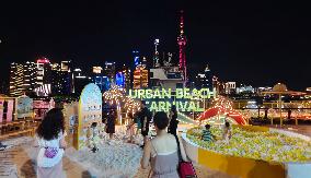 North Bund urban Beach Carnival Night Market in Shanghai
