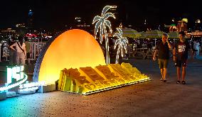 North Bund urban Beach Carnival Night Market in Shanghai