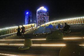 North Bund urban Beach Carnival Night Market in Shanghai