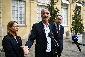 French PM Francois Bayrou meets political parties leaders in Paris FA