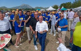 Eric Ciotti Speaks At Political Event In Levens - France