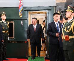 Kim Jong Un Arrives in Beijing - China
