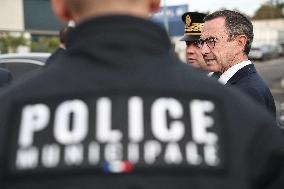 Bruno Retailleau During a Visit Focused on Municipal Police - Sartrouville