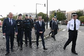 Bruno Retailleau During a Visit Focused on Municipal Police - Sartrouville
