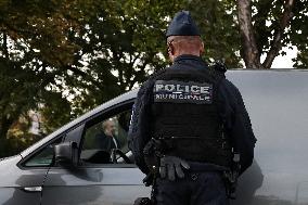 Bruno Retailleau During a Visit Focused on Municipal Police - Sartrouville