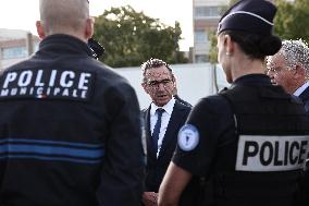 Bruno Retailleau During a Visit Focused on Municipal Police - Sartrouville