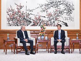 Wang Huning and Iranian President Meeting - Beijing