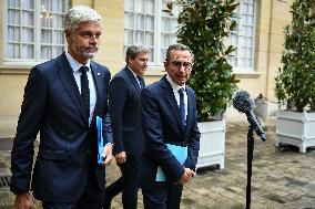 French PM Francois Bayrou meets Les Republicains leaders in Paris FA
