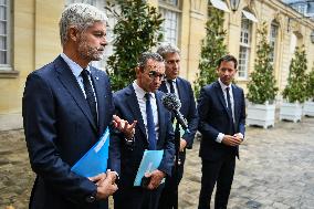 French PM Francois Bayrou meets Les Republicains leaders in Paris FA