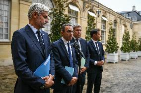 French PM Francois Bayrou meets Les Republicains leaders in Paris FA