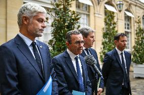 French PM Francois Bayrou meets Les Republicains leaders in Paris FA