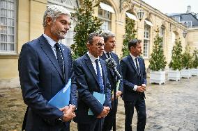 French PM Francois Bayrou meets Les Republicains leaders in Paris FA