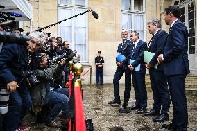 French PM Francois Bayrou meets Les Republicains leaders in Paris FA