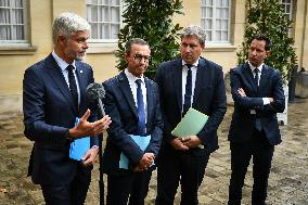 French PM Francois Bayrou meets Les Republicains leaders in Paris FA