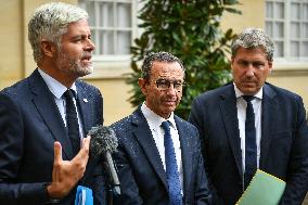 French PM Francois Bayrou meets Les Republicains leaders in Paris FA