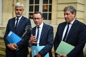 French PM Francois Bayrou meets Les Republicains leaders in Paris FA