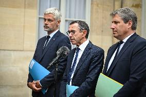 French PM Francois Bayrou meets Les Republicains leaders in Paris FA