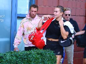 Aryna Sabalenka with her boyfriend at the US Open - NYC