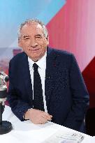 Exclusive - Francois Bayrou On RMC/BFMTV - Paris